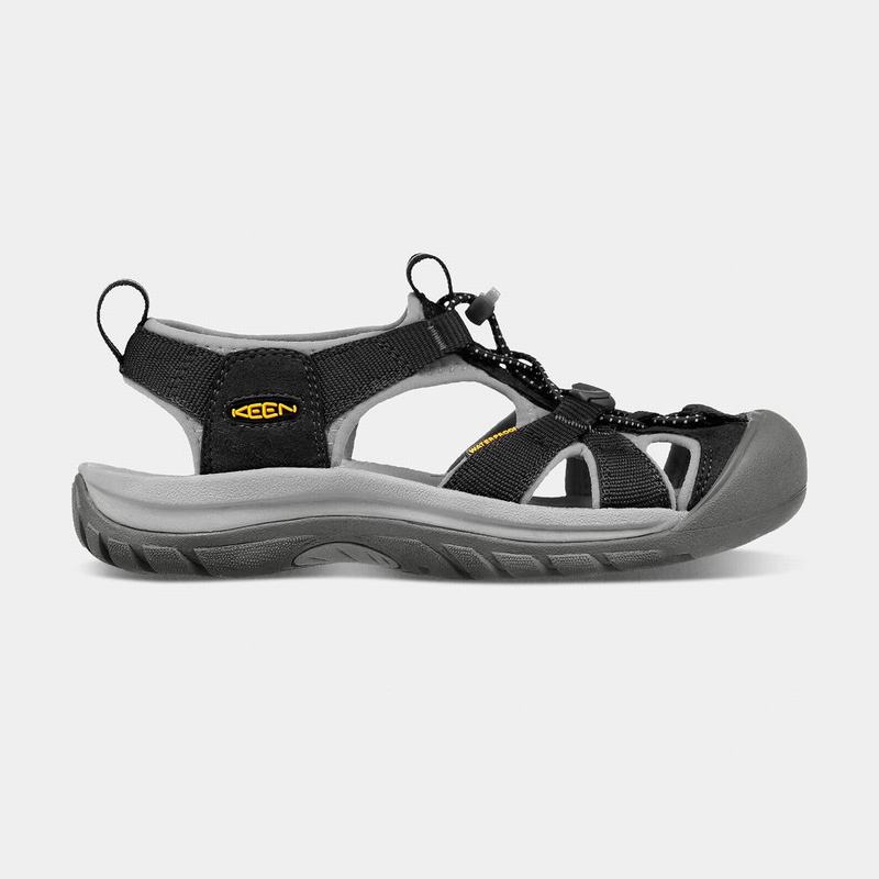 Discount Keen Venice H2 Womens Sandals Black/Grey (6937-RVUAH)